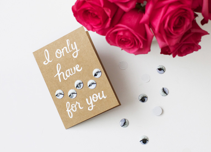 DIY “I Only Have Eyes For You” Valentine Card