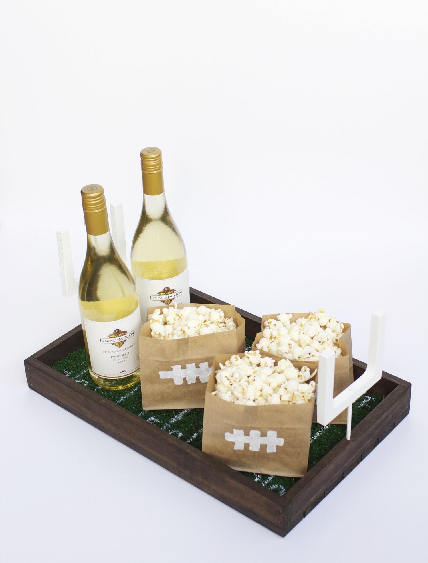 No matter which team you’re rooting for, this DIY football field serving tray will make your snacks and wine feel even more special.