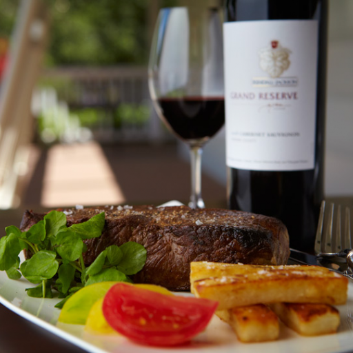 Cast Iron Seared New York Strip with Pan Fries