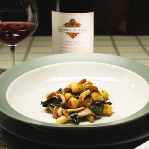 Potato Gnocchi with Mushrooms and Swiss Chard