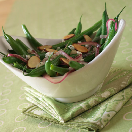 Green Beans with Blue Cheese and Almonds