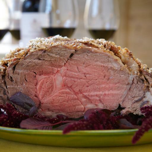 Rib Roast with Creme Fraiche-Horseradish Sauce