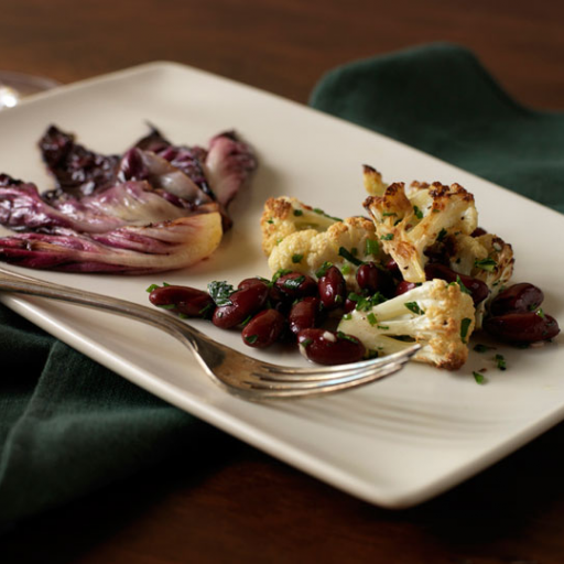 Roasted Cauliflower with Braised Radicchio