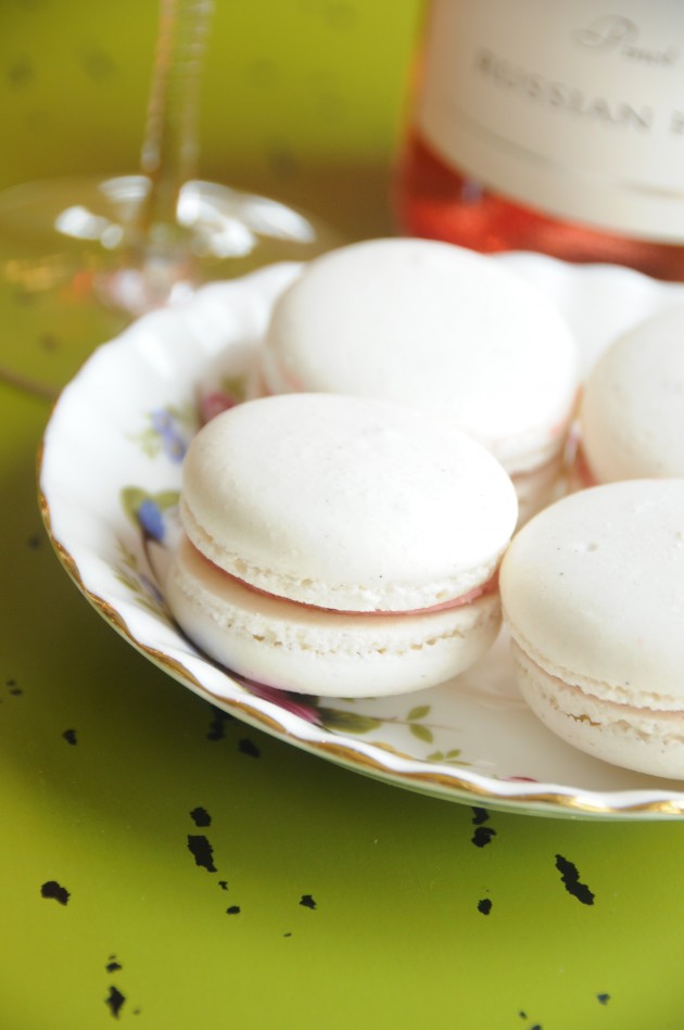 Strawberry macaroons paired with La Crema's Rosé