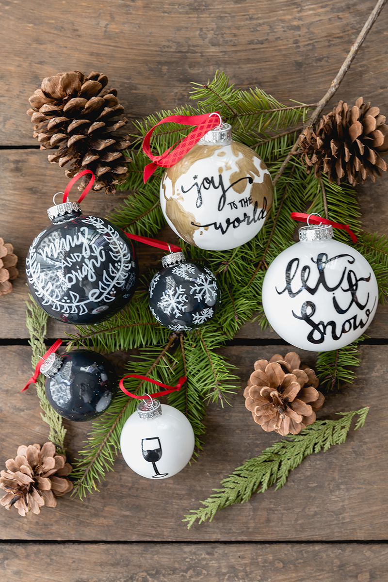 DIT Hand Painted Ornaments