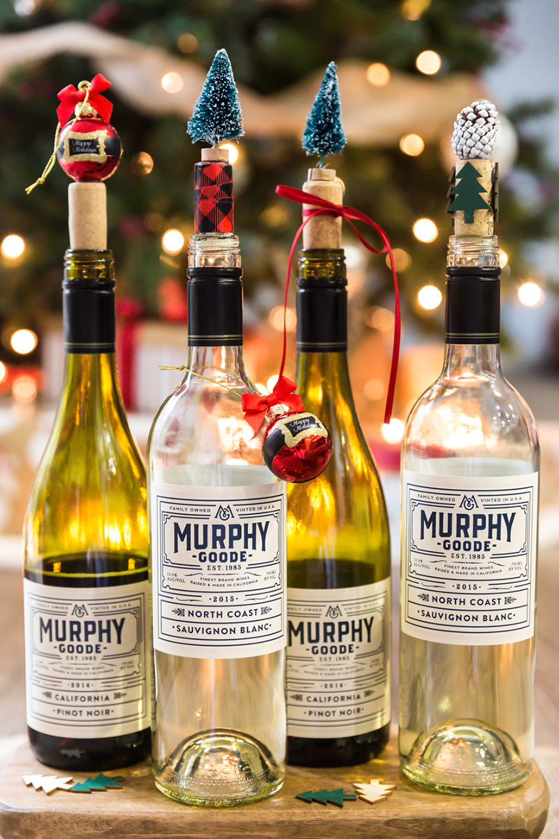 DIY Holiday Wine Stoppers