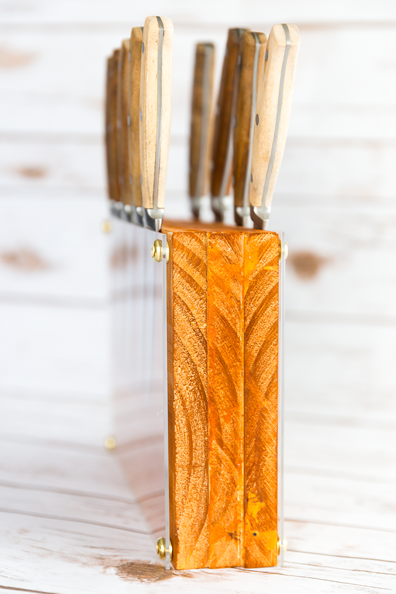 Wood Block Knife Holder