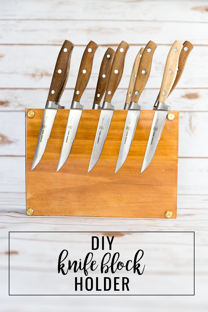 DIY Wood Block Knife Holder