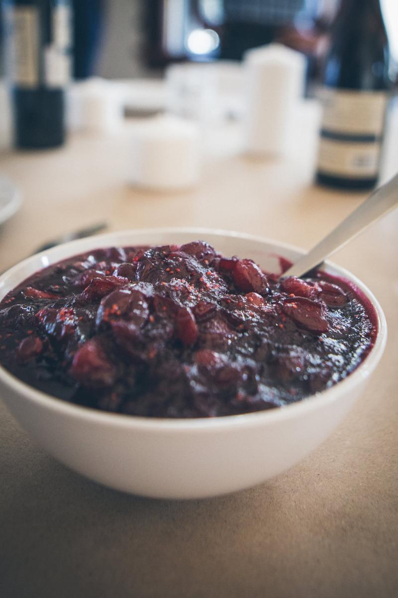 Sage Red Wine Cranberry Sauce