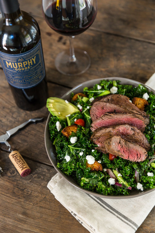 Enjoy a healthy take on fall flavors with this marinated spinach and kale steak bowl.