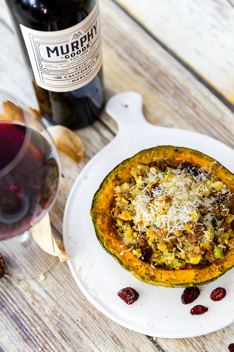 Apple & Sausage Stuffed Kobocha Squash