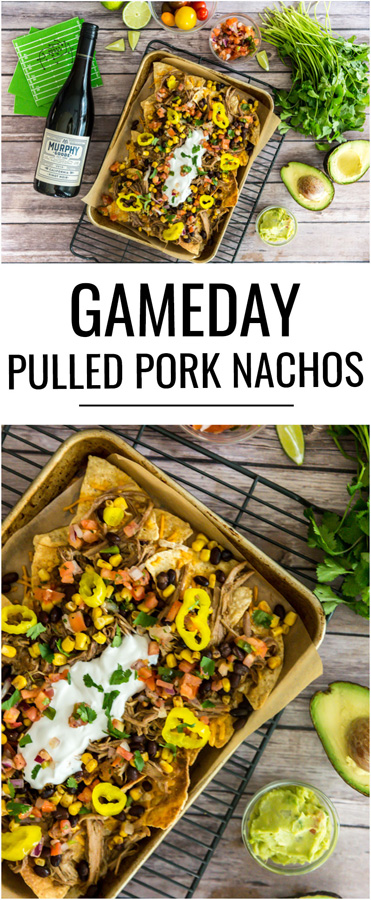 These gameday pulled pork nachos are the winning appetizer to serve up while cheering on your team to a victory!