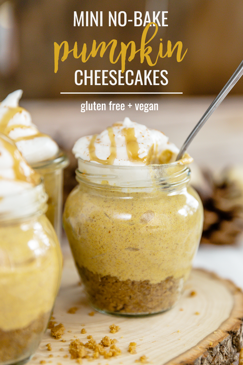 No-Bake Mini Pumpkin Pie Cheesecakes