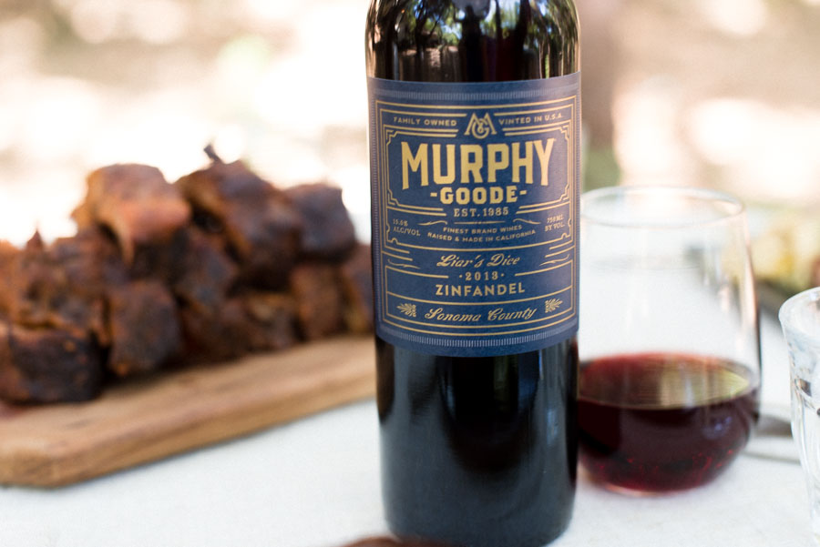 smoked-baby-back-ribs with Murphy-Goode Zinfandel